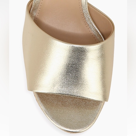 Veronica Beard Dali 70MM Metallic Leather Platform Sandals - Picture 3 of 12